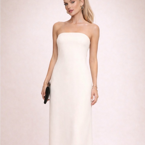 Reformation Nino Dress in Fior Di Latte Strapless Women’s Size 8 - Picture 3 of 12